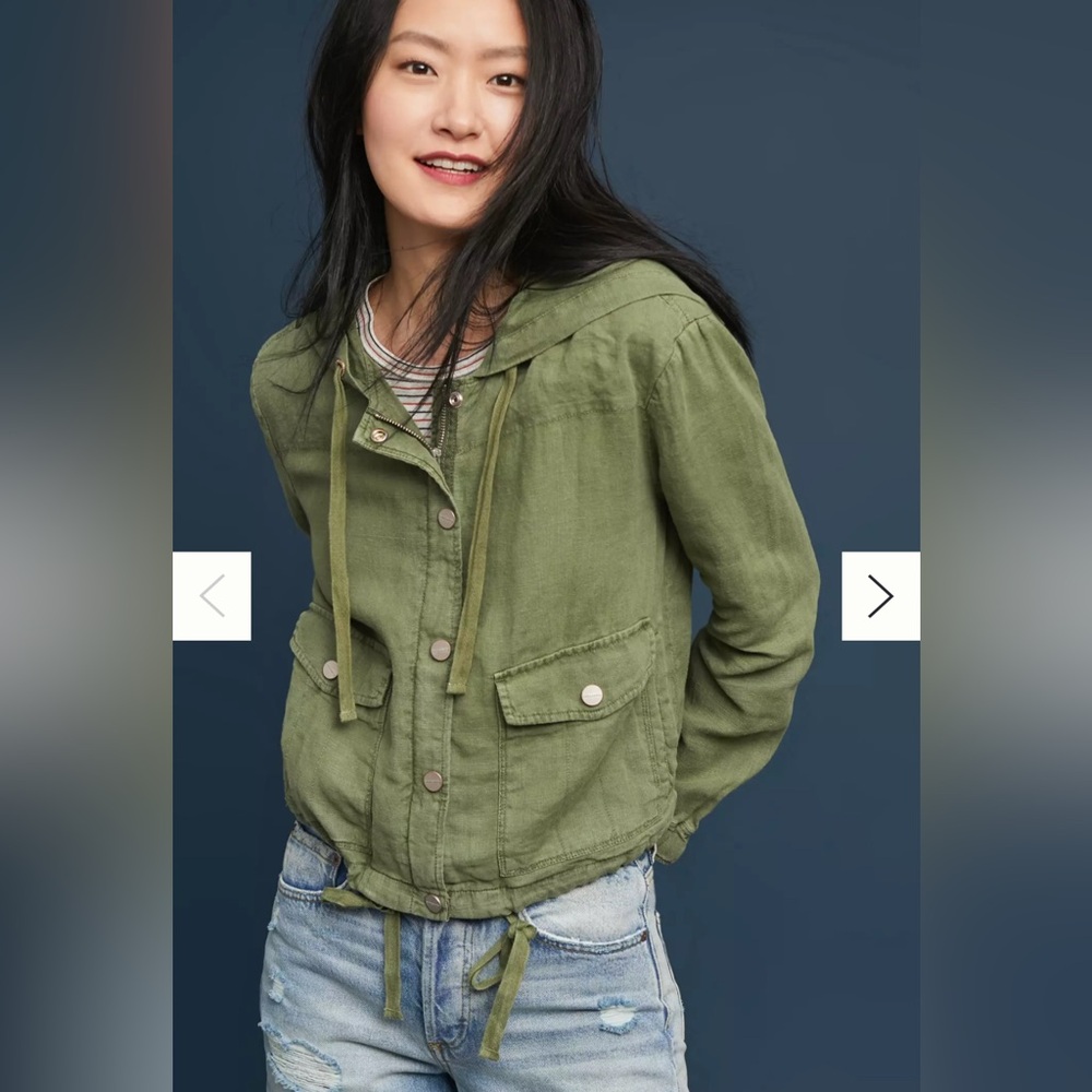 Sanctuary Olive Green Hooded Jacket